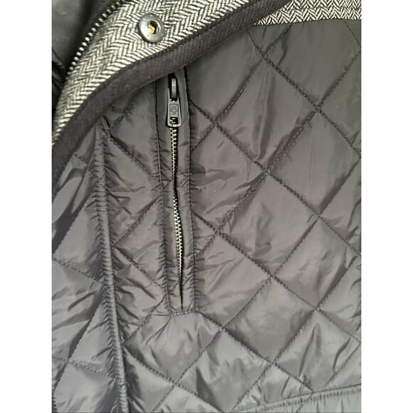 Vince Camuto Men’s Quilted Black/ Gray Puffer Vest L Tweed Outdoor Classic Casua - Picture 13 of 15
